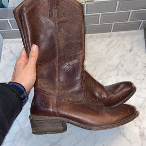 Frye Western Leather Distressed Cowboy Boot Size 6